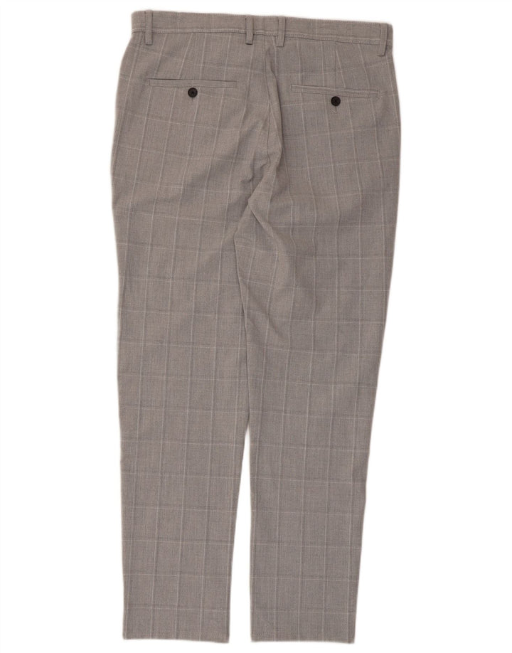 Pantaloni chino slim pentru bărbați Zara EU 40 Mediu L31 L28 Gri Check