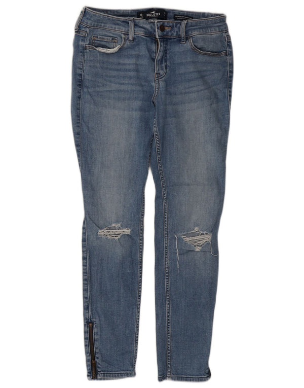 Blugi super skinny pentru femei HOLLISTER, cu talie joasă, L27 L26, bumbac albastru