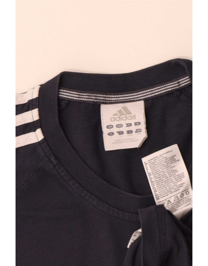 Tricou pentru bărbați Adidas Top mare din bumbac bleumarin
