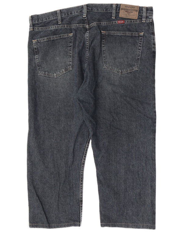 Blugi drepti pentru bărbați Wrangler W40 L23 bumbac bleumarin