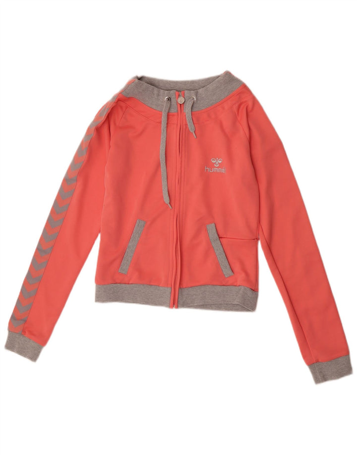 Jachetă de top pentru trening cu grafică pentru femei Hummel UK 10 Mic roz Colorblock