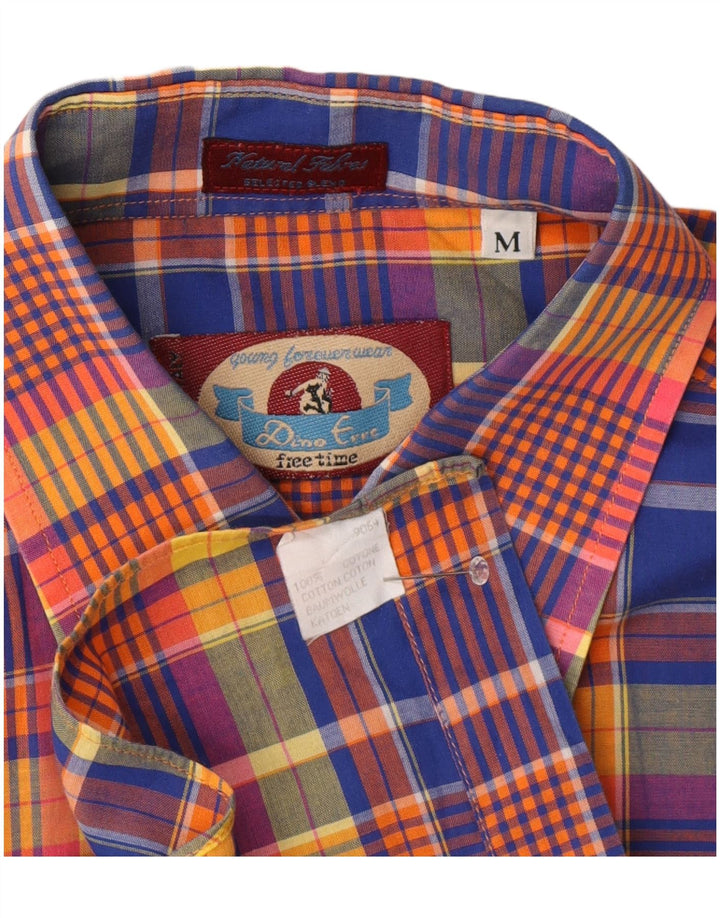 Cămașă cu mânecă scurtă pentru bărbați Dino Erre, bumbac cu carouri, multicoloră, medie