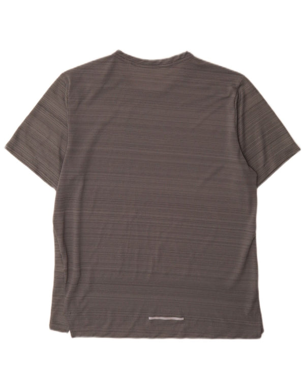 Tricou Nike Dri Fit pentru bărbați Top Mediu Gri Poliester cu dungi