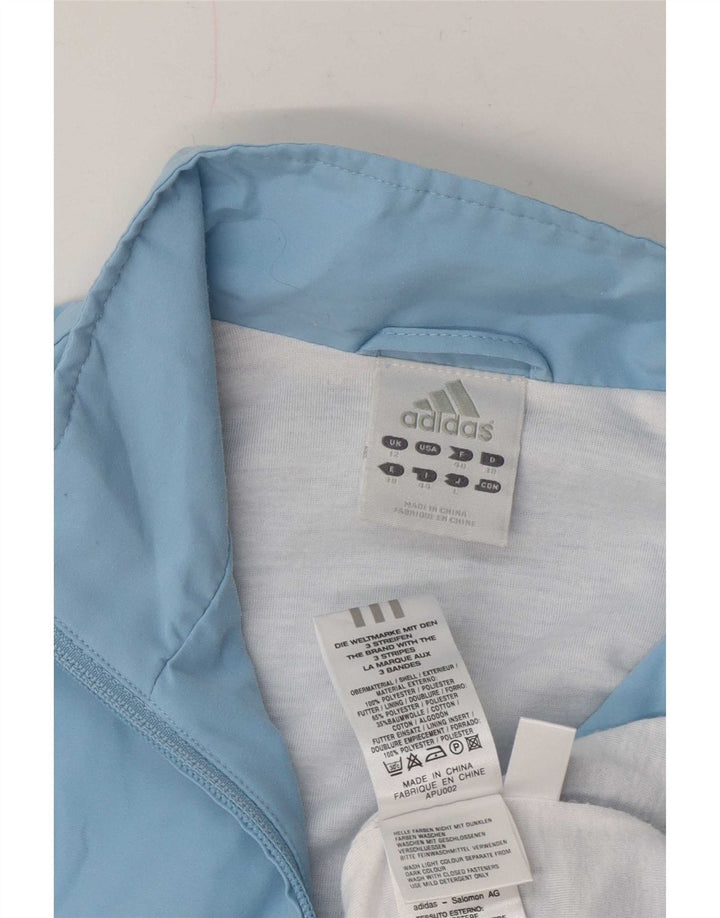 Jachetă de top pentru trening Adidas pentru femei UK 12 Poliester albastru mediu