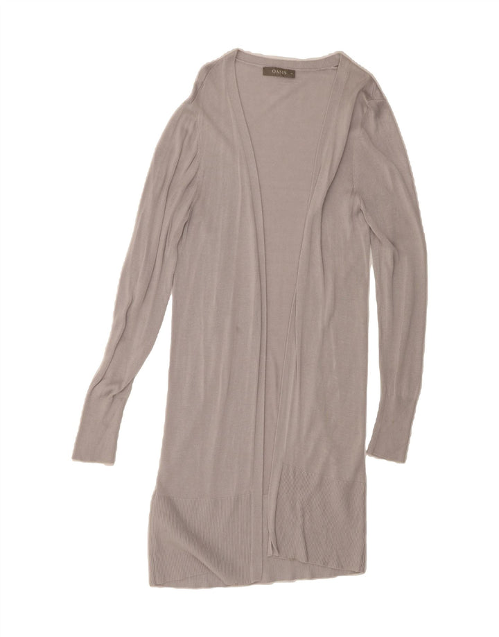 OASIS Womens Longline Open Cardigan Sweater UK 12 Medium Grey Viscose Vintage Oasis and Second-Hand Oasis from Messina Hembry 