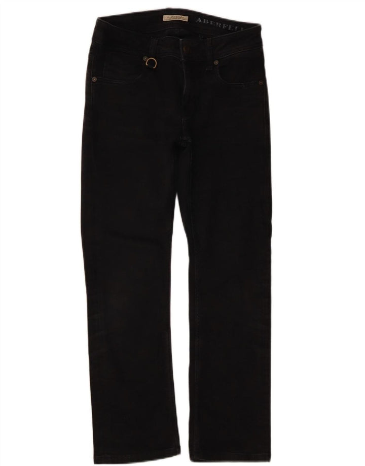 Blugi drepti pentru femei Burberry W26 L25 bumbac negru