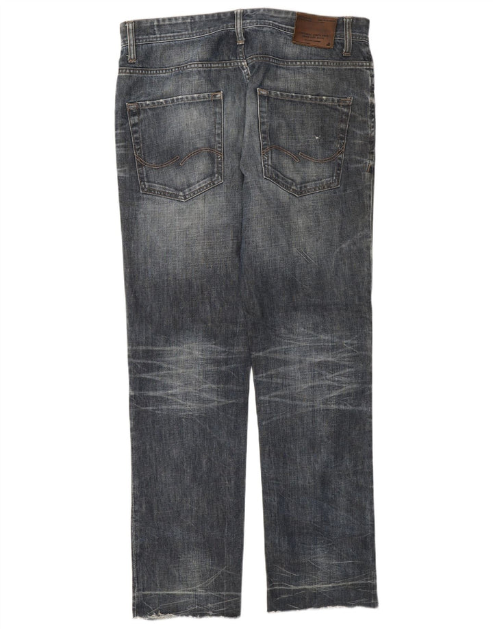 Blugi drepți pentru bărbați Jack & Jones W34 L31 bleumarin