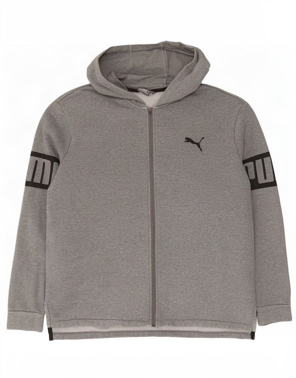 Pulover Puma Graphic Zip pentru bărbați, bumbac XL, gri