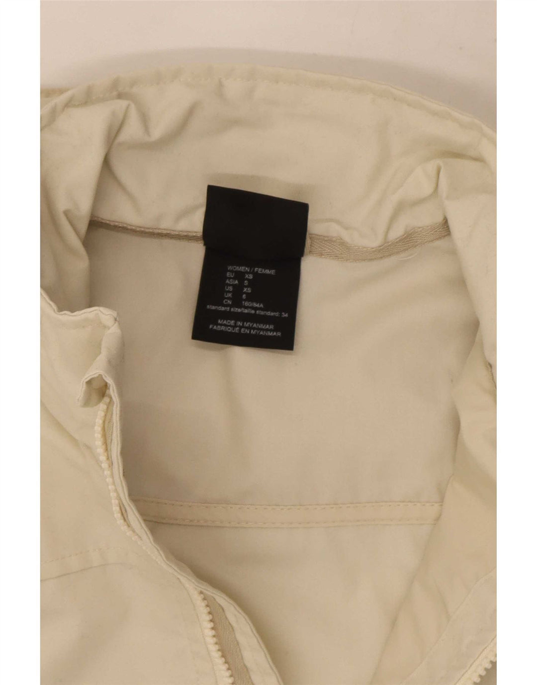 Jack Wolfskin Jachetă de ploaie cu glugă pentru femei UK 6 XS Poliester alb