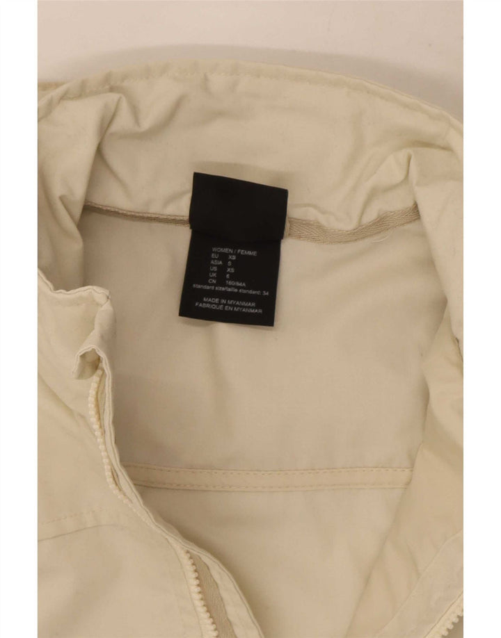 Jack Wolfskin Jachetă de ploaie cu glugă pentru femei UK 6 XS Poliester alb