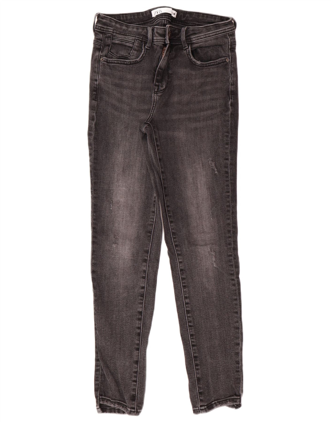 Blugi skinny de damă Zara EU 38 Mici W28 L27 Gri Bumbac Classic