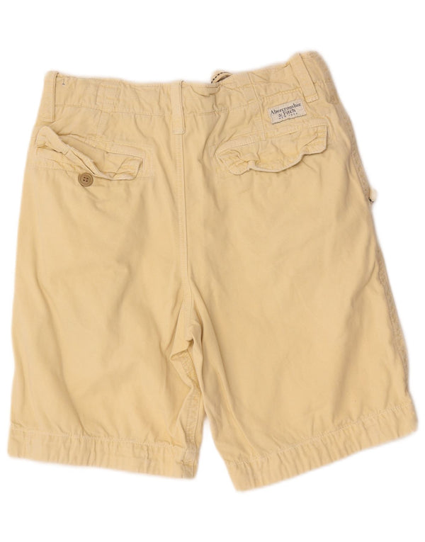 Pantaloni scurți chino pentru bărbați Abercrombie & Fitch W28 Small Beige Bumbac