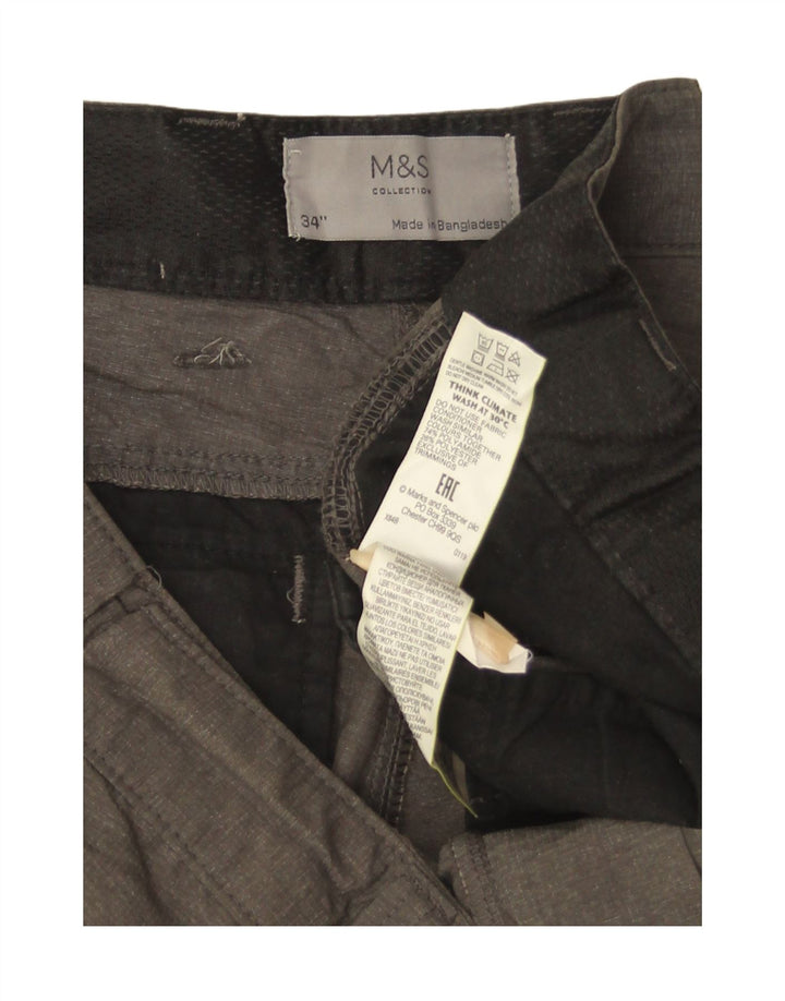 Pantaloni scurți cargo pentru bărbați Marks & Spencer W34, mari, gri din poliamidă