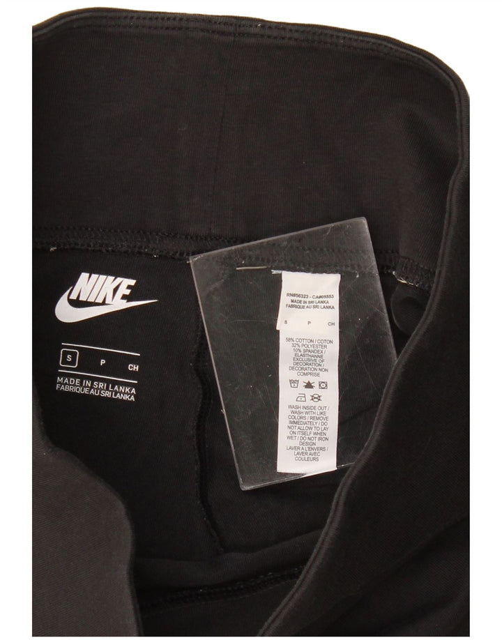 Pantaloni scurti sport NIKE pentru femei UK 8 mici, negru, bumbac
