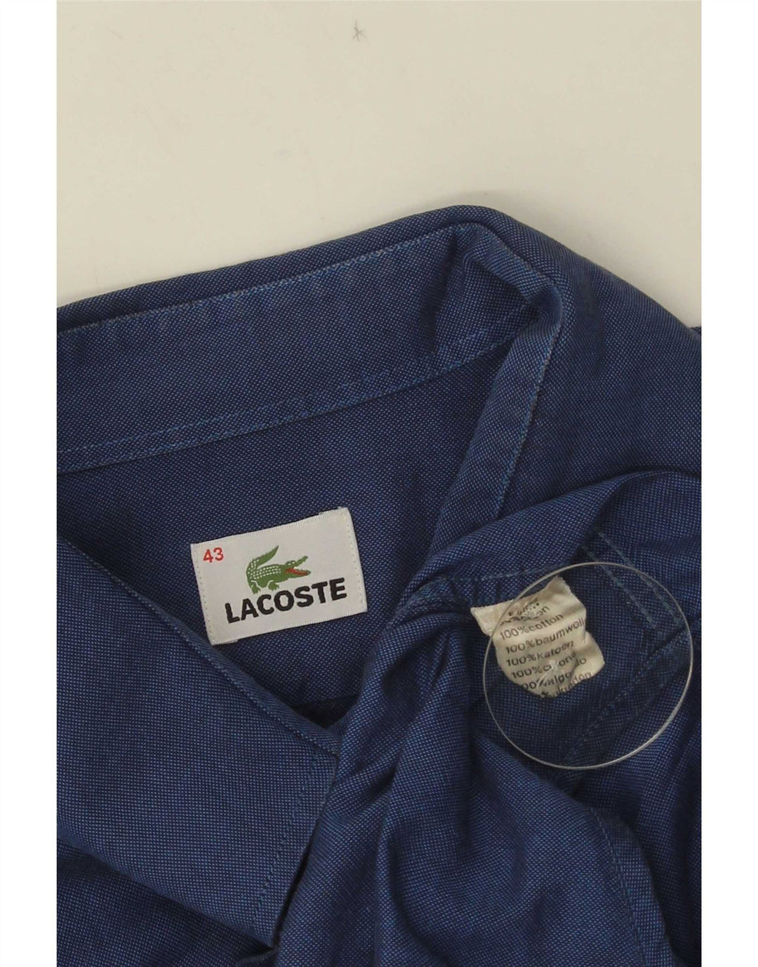 Cămașă bărbați Lacoste Mărimea 43 Bumbac albastru mare
