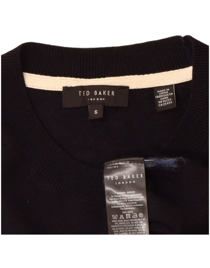 Pulover pentru damă Ted Baker cu decolteu rotund Mărimea 5 XL Lână bleumarin