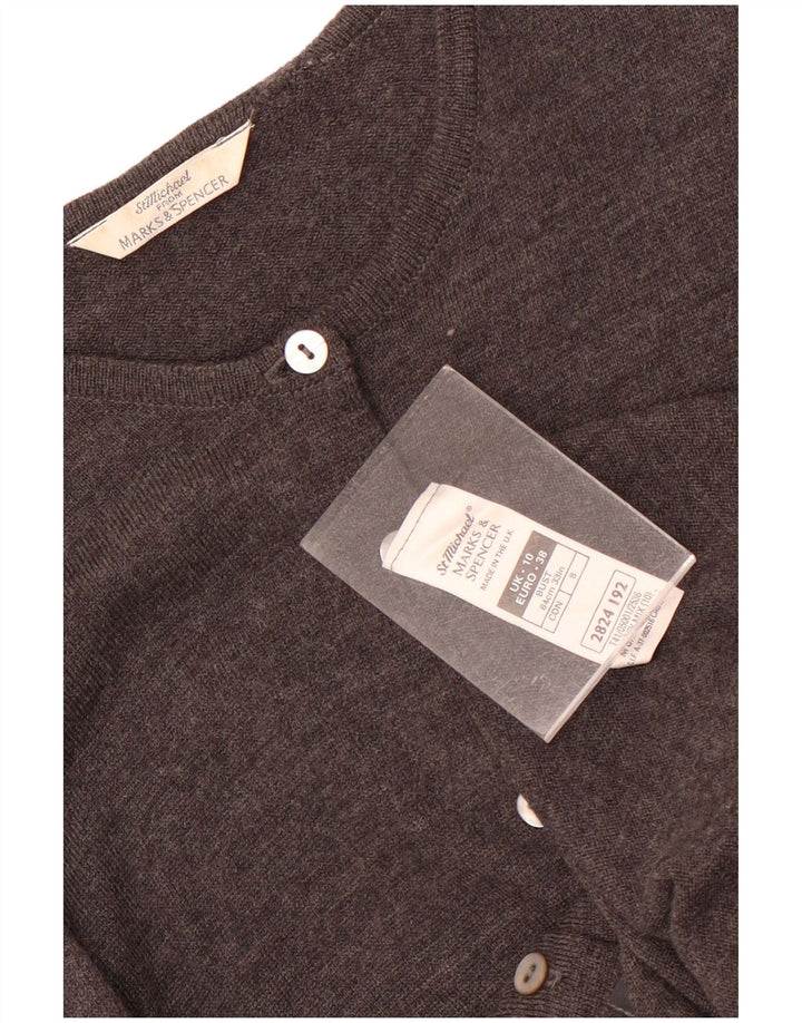 Pulover cardigan pentru femei Marks & Spencer UK 10 mic gri din lână nouă