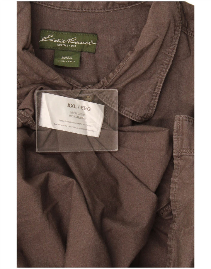 Cămașă pentru bărbați Eddie Bauer 2XL, bumbac maro