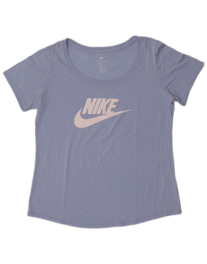 Tricou grafic Nike pentru femei Athletic Cut Top UK 16 Poliester albastru mare