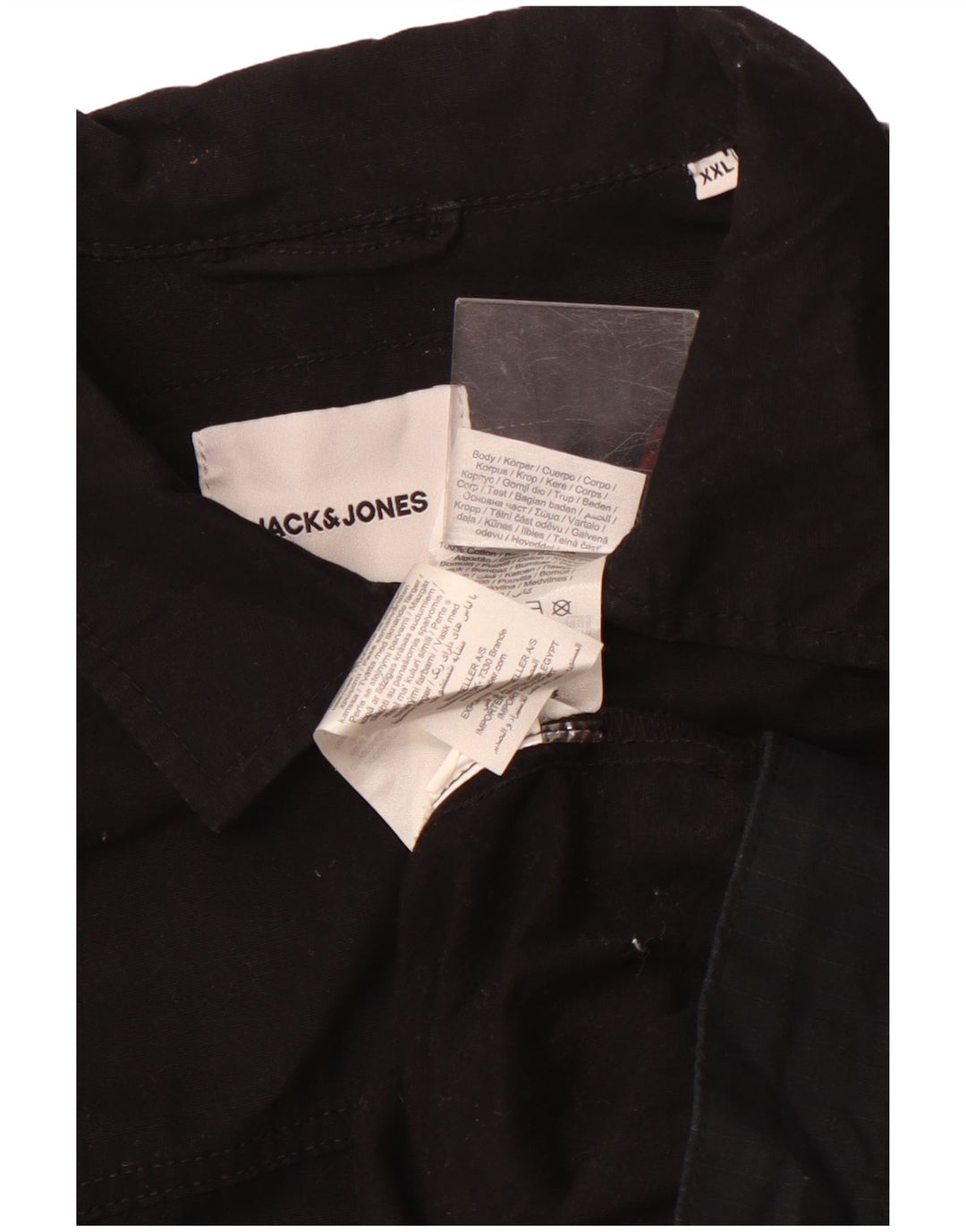 Cămașă Jack & Jones pentru bărbați 2XL bumbac negru