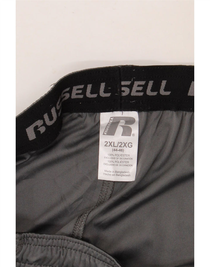 Pantaloni scurți sport pentru bărbați RUSSELL ATHLETIC 2XL, gri, poliester color bloc
