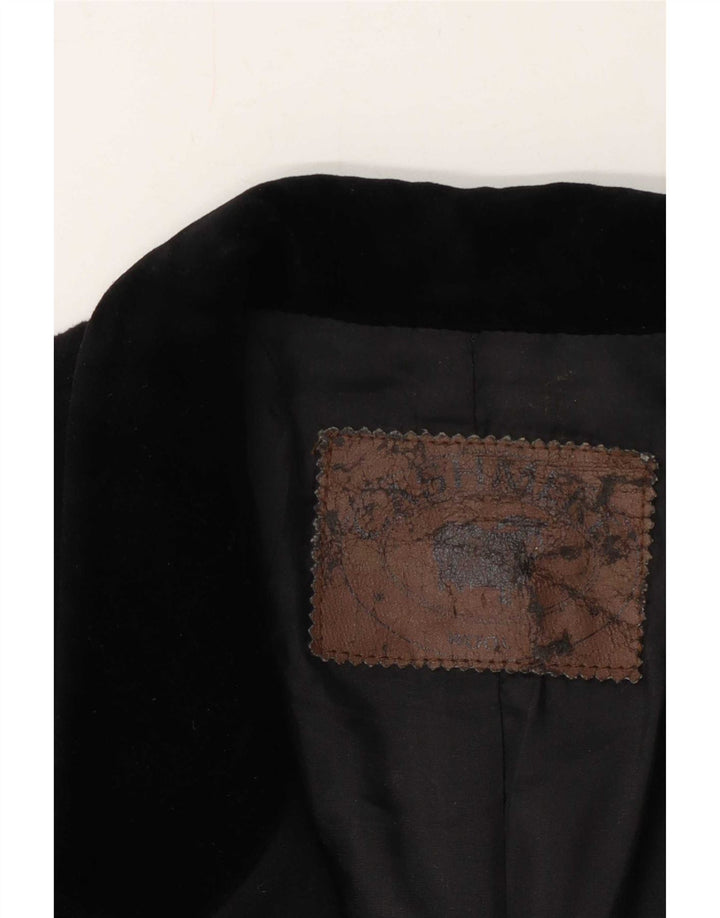 Vintage Womens 2 Button Blazer Jacket IT 48 XL Black Wool