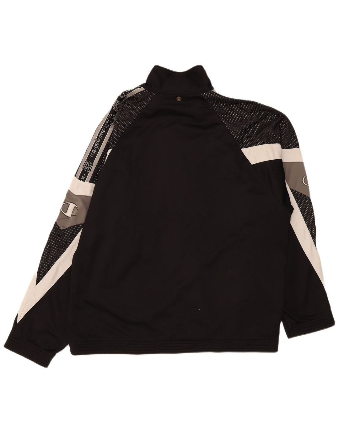 Jachetă de top pentru trening grafic pentru bărbați Champion XL, negru, bloc de culoare
