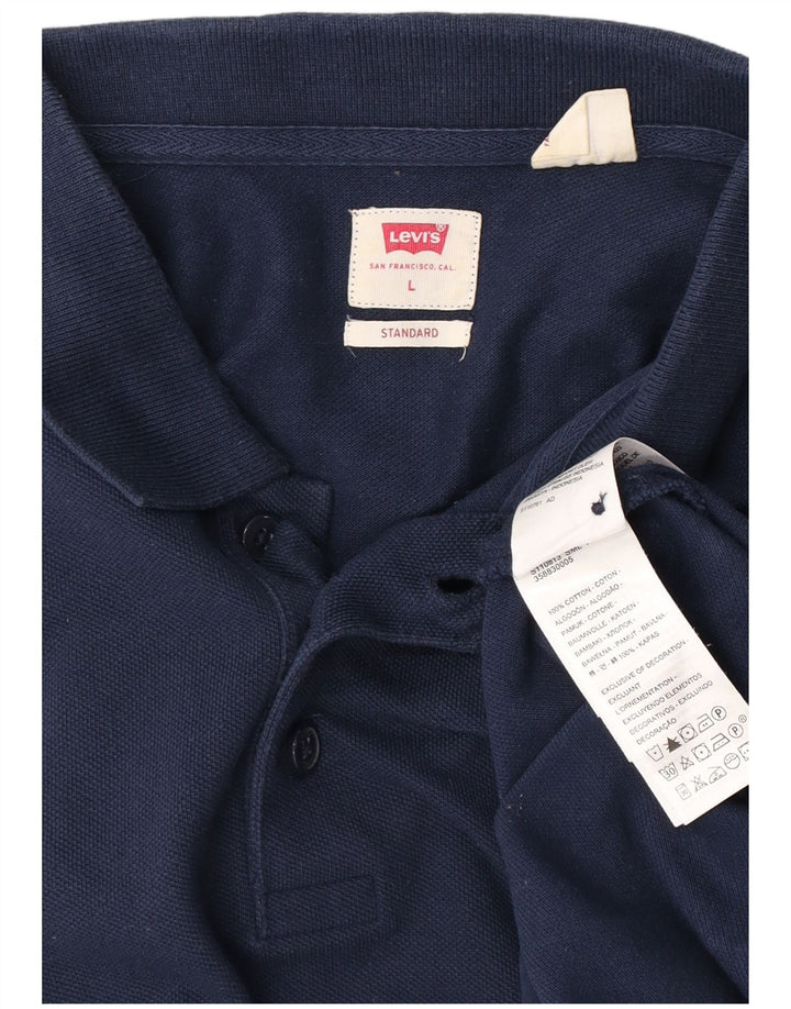 Cămașă polo standard pentru bărbați Levi's, mare din bumbac bleumarin