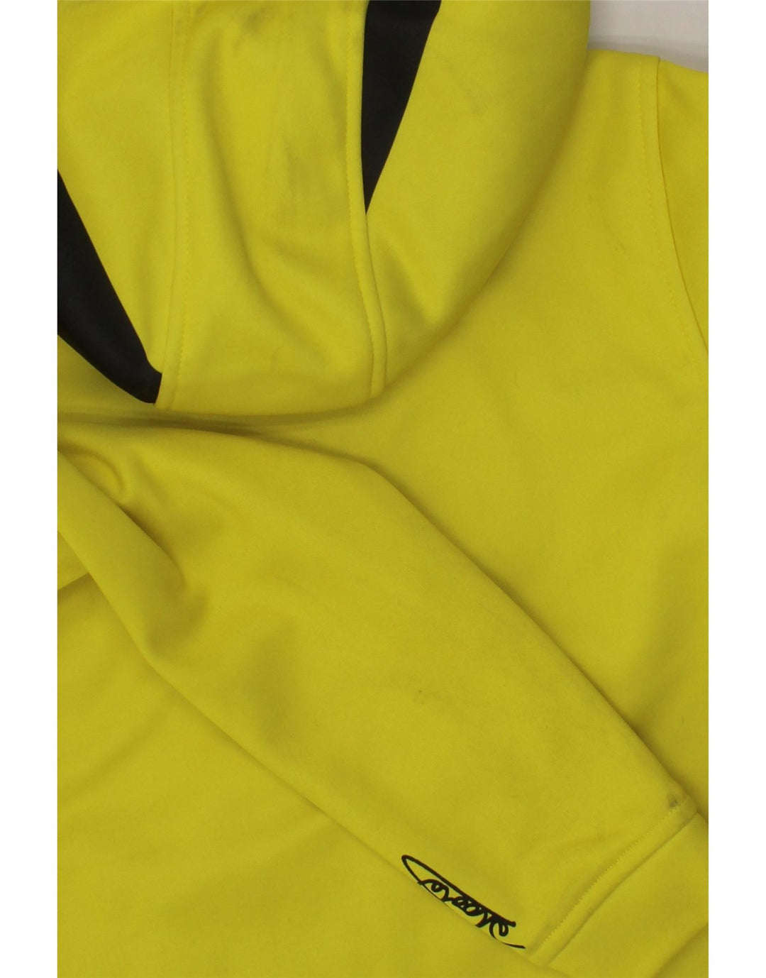 O'NEILL Boys Graphic Zip Hoodie Sweater 7-8 Years Yellow Striped Polyester Vintage O'Neill and Second-Hand O'Neill from Messina Hembry 