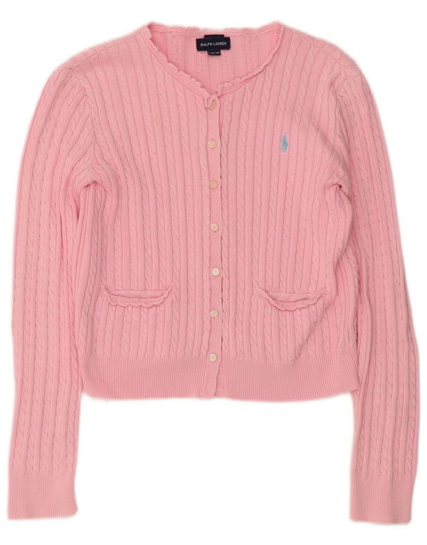 Pulover cardigan crop pentru fete Ralph Lauren 12-13 ani mare bumbac roz