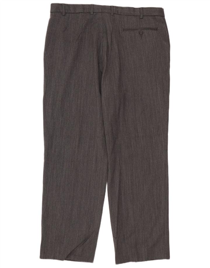 MARKS & SPENCER Pantaloni chino drepți pentru bărbați W36 L29 poliester gri
