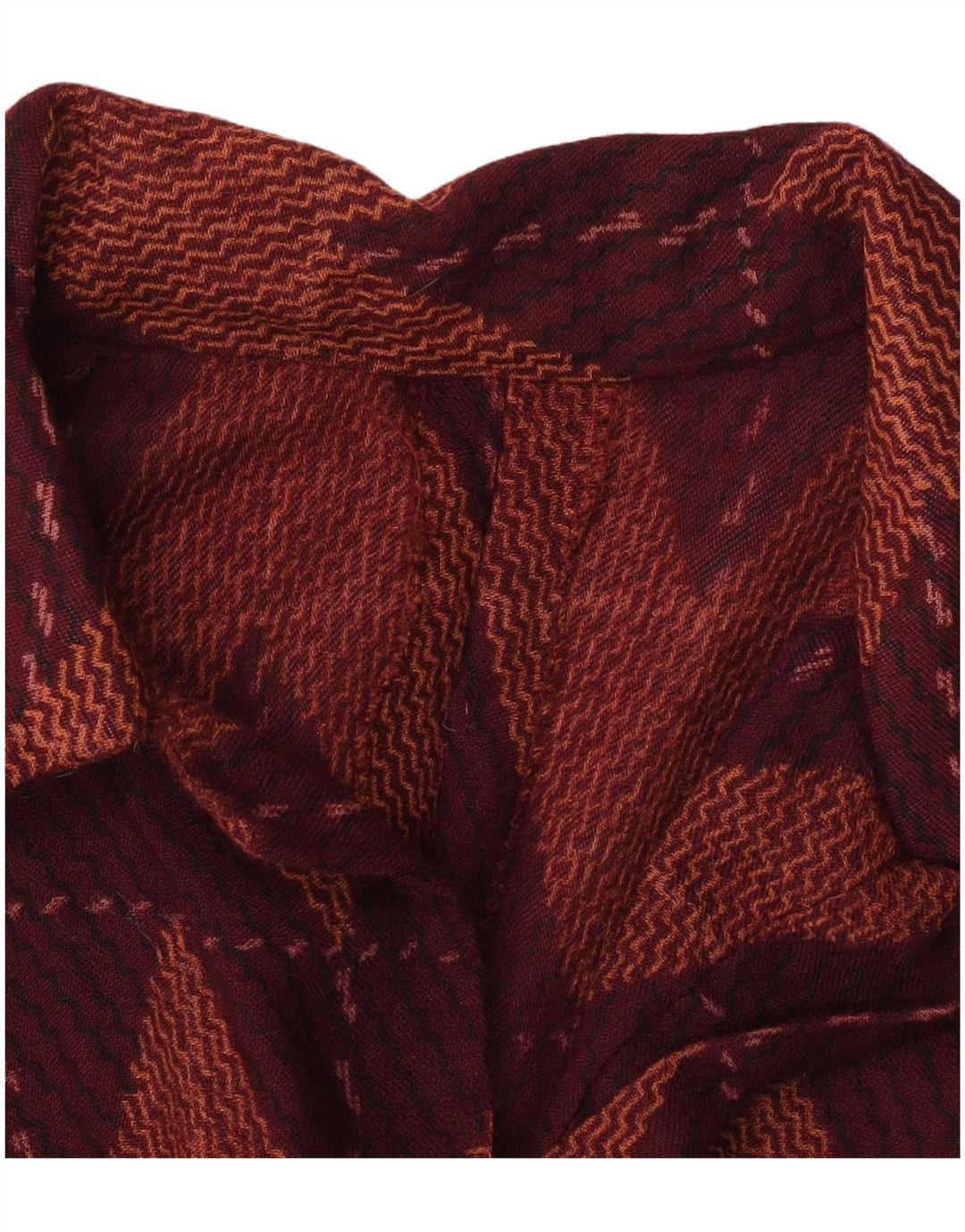 Rochie de bază vintage pentru femei cu mâneci 3/4 UK 12 Burgundy chevron mediu