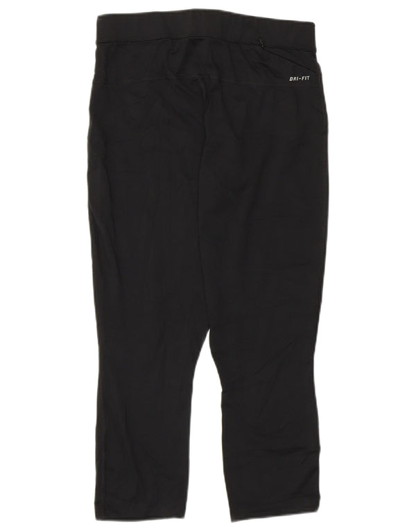 Leggings crop Nike Dri Fit pentru femei UK 12 Poliester mediu negru