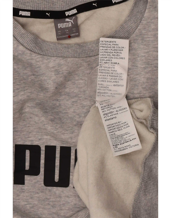 Pulover grafic pentru bărbați Puma, XL, bumbac cu pete gri
