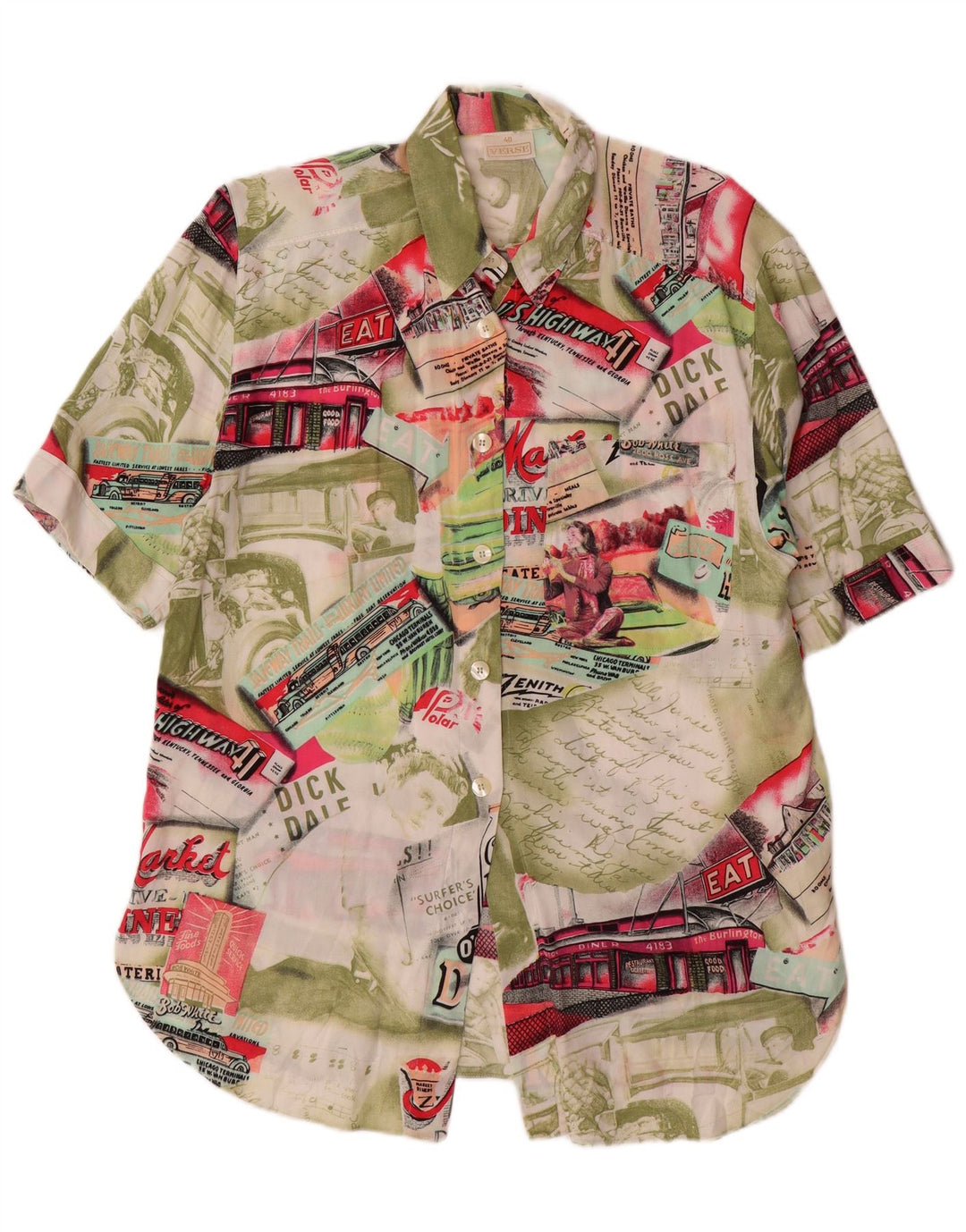 Bluză cămașă cu grafică pentru femei VERSE EU 40 Medium Multicolor Patchwork