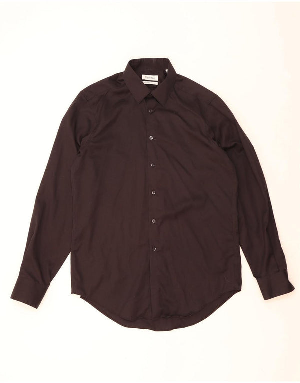 Cămașă pentru bărbați Calvin Klein Slim Fit Mărimea 15 1/2 Medium Negru