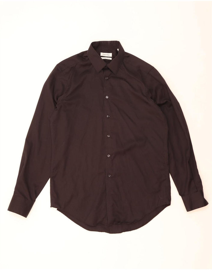 Cămașă pentru bărbați Calvin Klein Slim Fit Mărimea 15 1/2 Medium Negru
