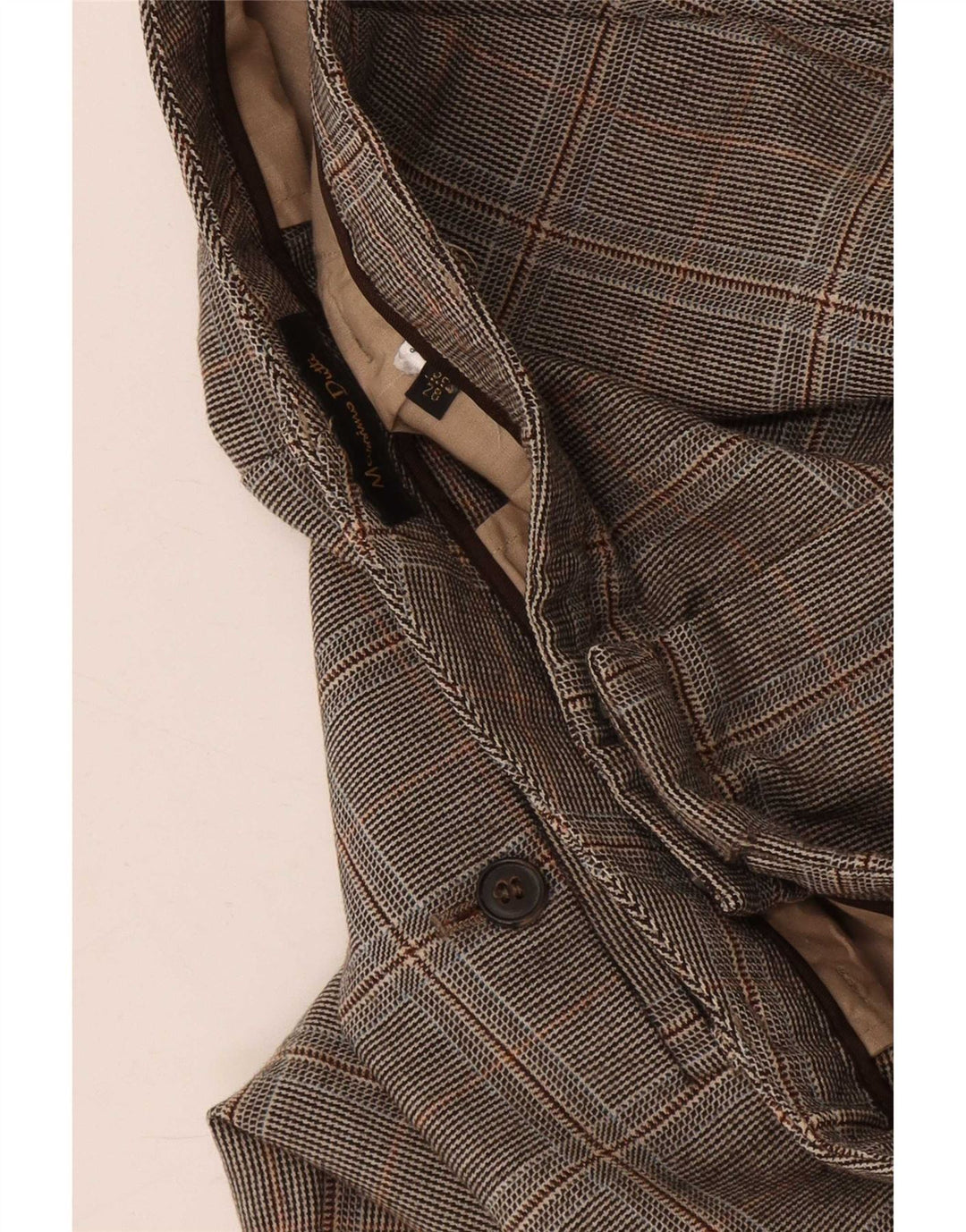 Pantaloni chino Massimo Dutti pentru femei EU 38 Small W28 L30 Gri Houndstooth