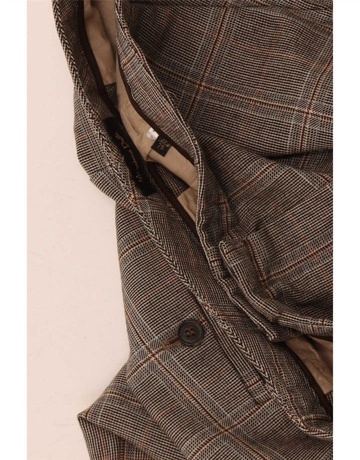 Pantaloni chino Massimo Dutti pentru femei EU 38 Small W28 L30 Gri Houndstooth