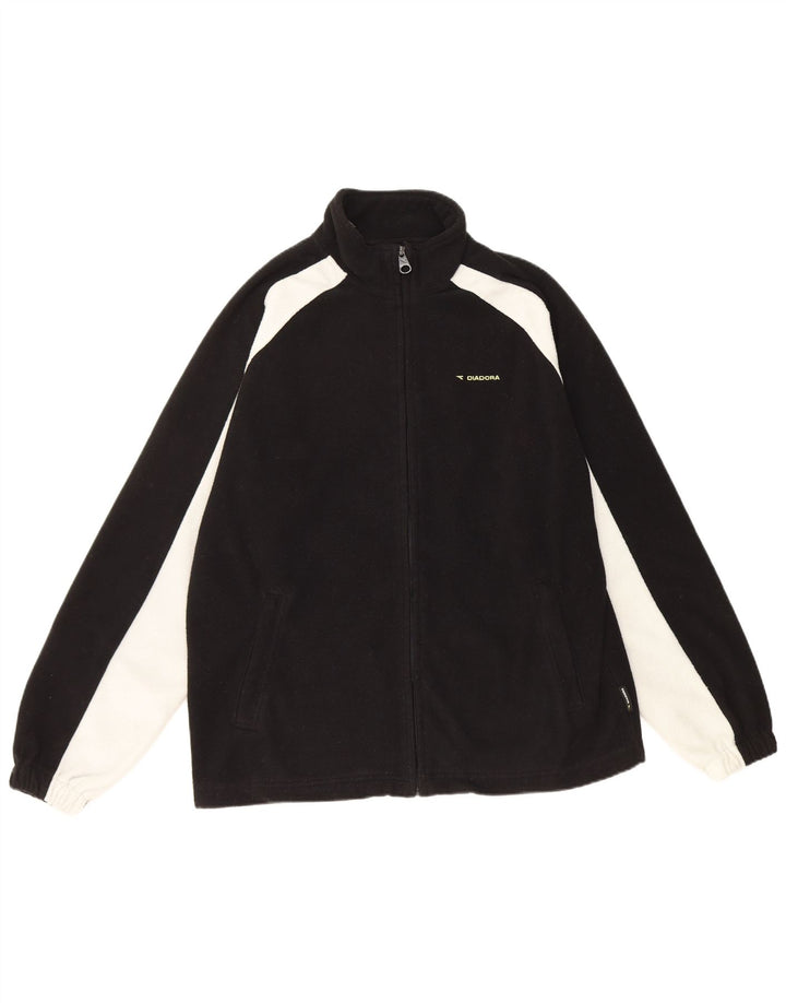 Jachetă din lână Diadora pentru bărbați UK 40, mare, negru, poliester color bloc