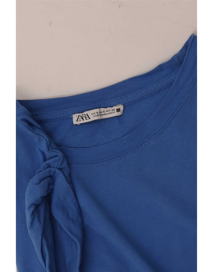 Bluză fără mâneci pentru femei Zara UK 10 Small Blue