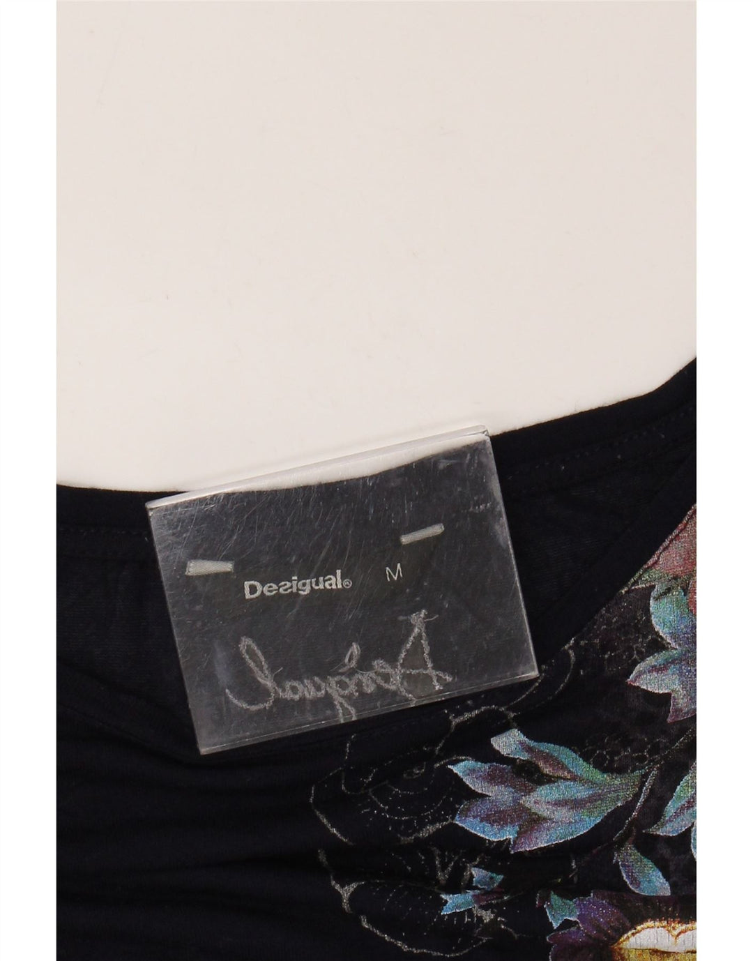 Top cu tunică grafică Desigual pentru femei UK 14 Medium Bleumarin Floral