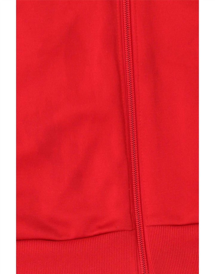 Jachetă de trening pentru bărbați Adidas, roșu mediu, poliester color bloc