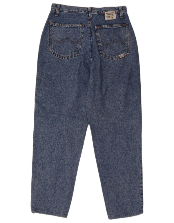 Benetton Blugi conici cu talie înaltă pentru femei IT 44 Medium L28 L27 Bumbac albastru
