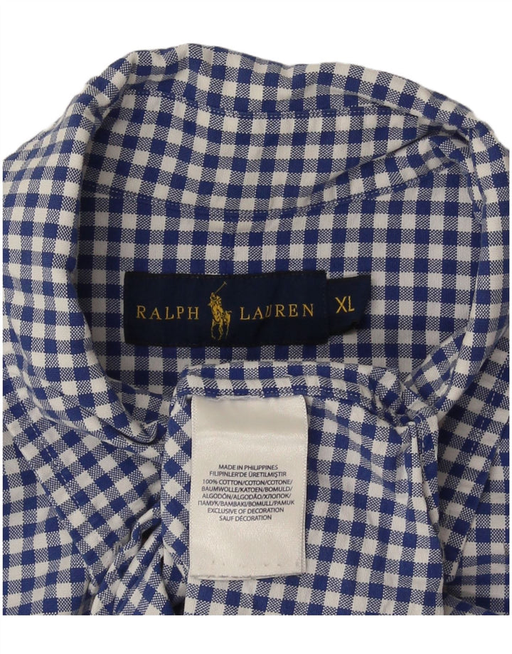 Cămașă pentru bărbați Ralph Lauren XL Blue Gingham Bumbac