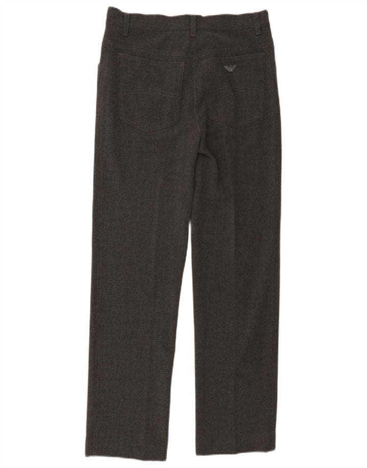 Pantaloni casual drepti pentru femei Armani L30 L28 poliester gri