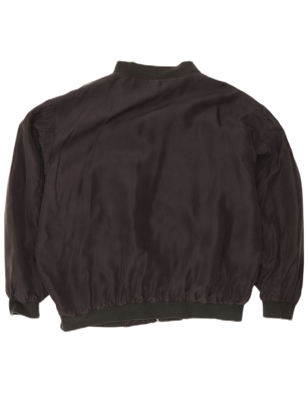 Bomber vintage pentru bărbați UK 42 XL, mătase neagră