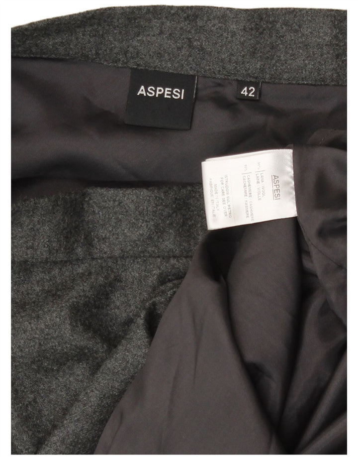 Fusta A-Line Femei Aspesi IT 42 Medium W28 Lână Gri