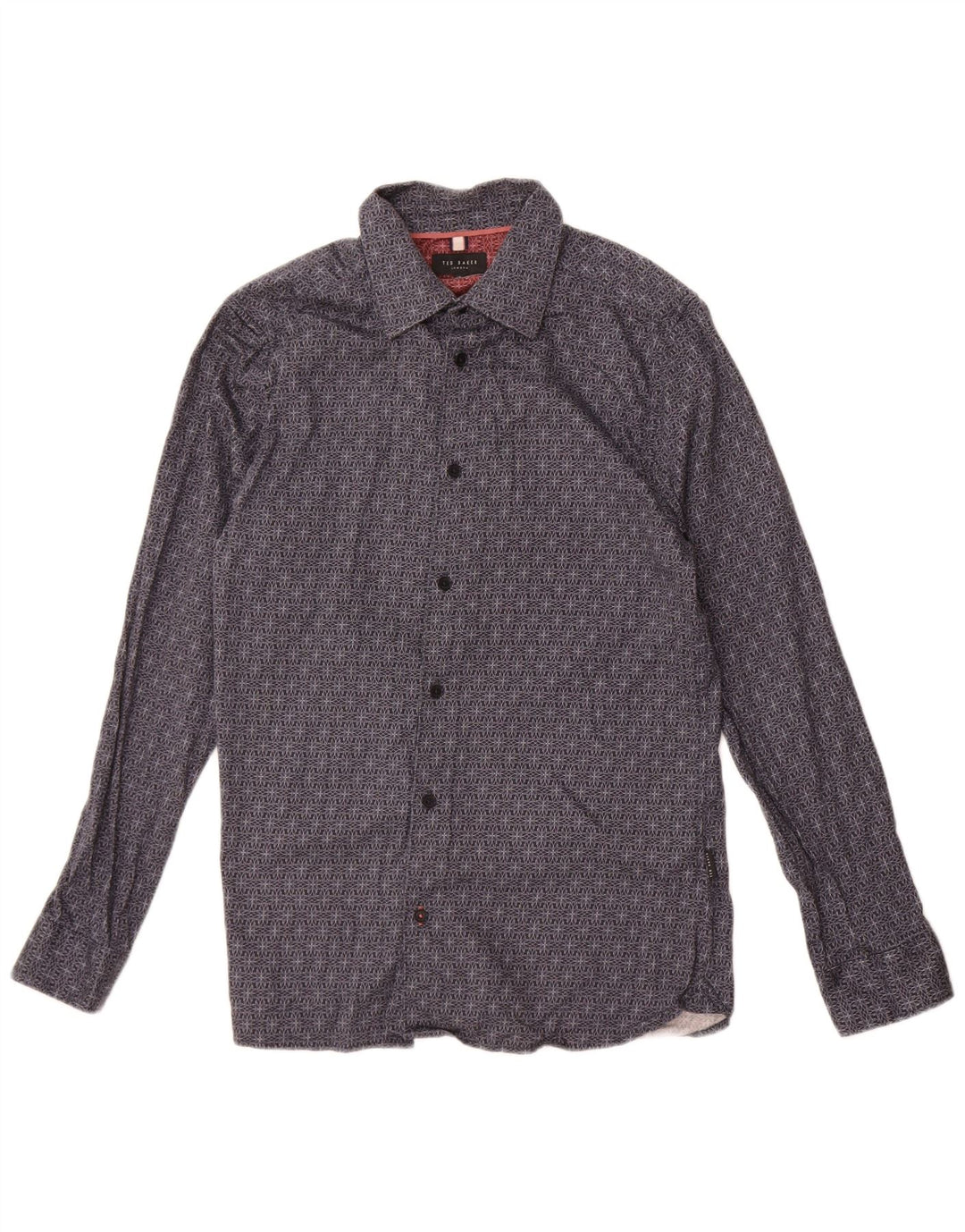Cămașă pentru bărbați Ted Baker, slim fit, mărimea 3, medie, albastru, bumbac floral