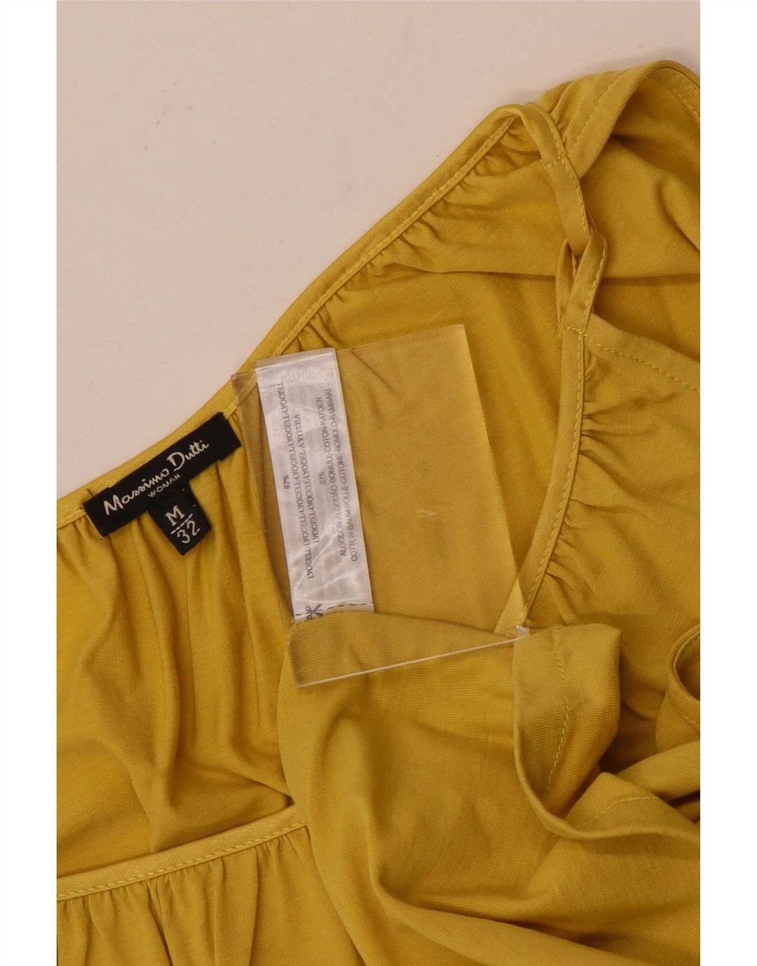 Top camis Massimo Dutti pentru femei UK 14 Medium Yellow Lyocell